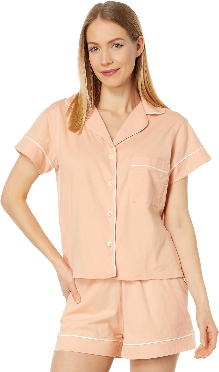 

Домашний топ PACT All Ease Short Sleeve Sleep Top, цвет Apricot