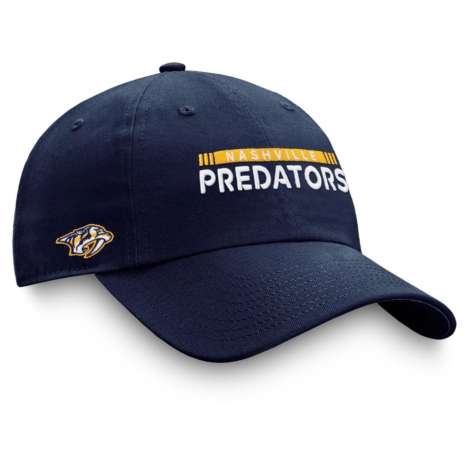 

Мужская регулируемая шапка Fanatics темно-синего цвета с логотипом Nashville Predators Authentic Pro Rink