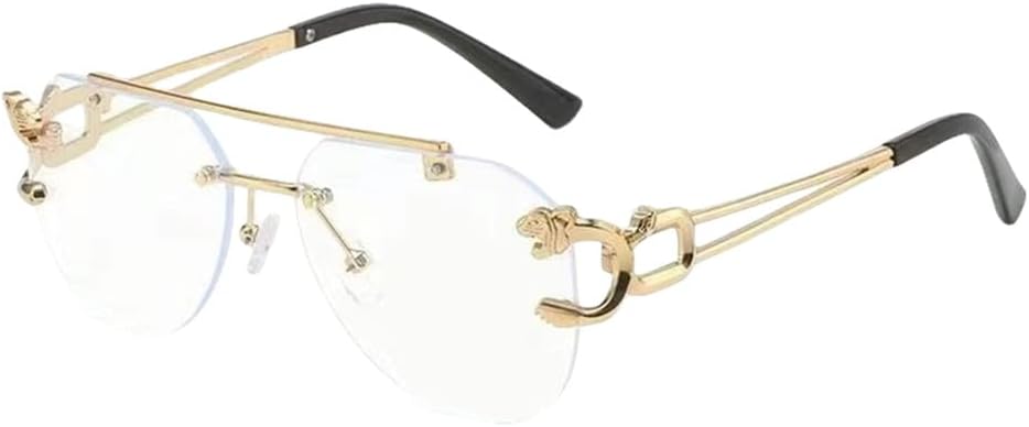 

Винтажные солнцезащитные очки без оправы для мужчин и женщин, модные очки большого размера с двойной перемычкой, градиентной защитой и защитой от УФ-излучения UV400, SUN1071 Generic, F