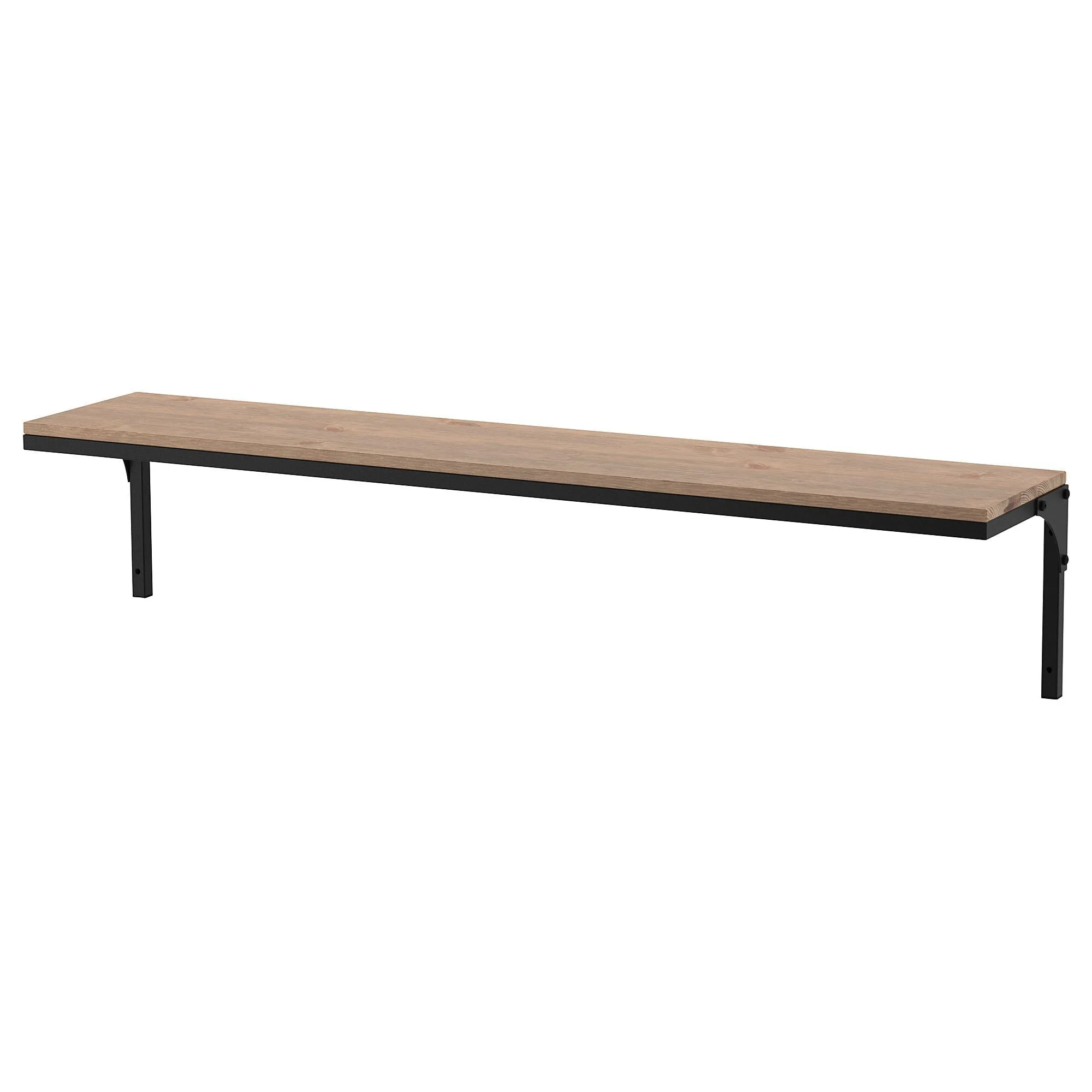 Полка настенная, черная, 101х20 см, 1 упаковка FJÄLLBO IKEA