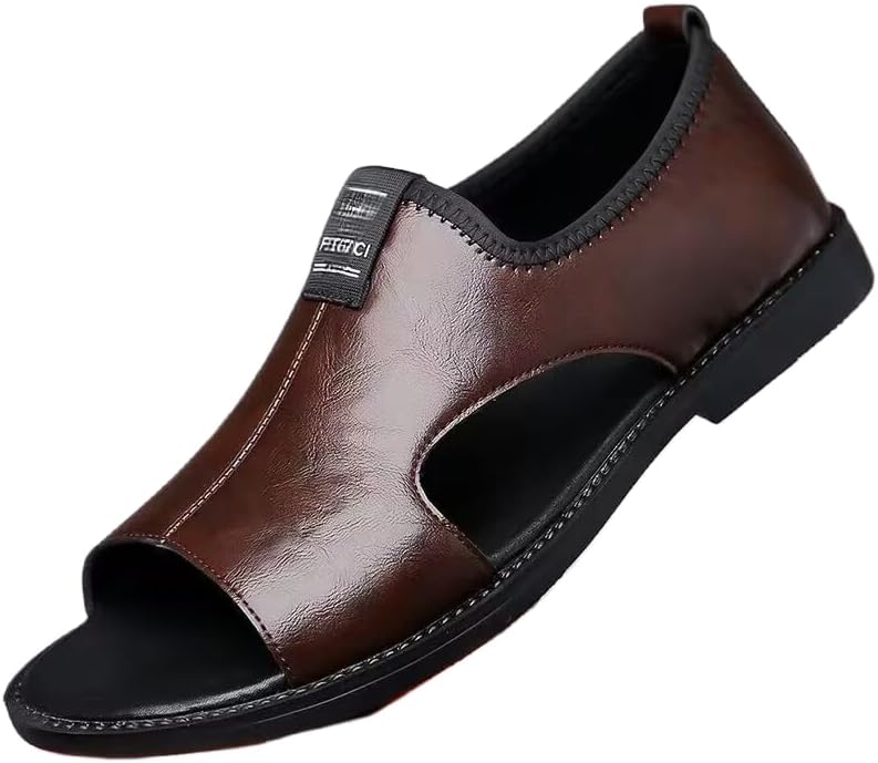 

Летние сандалии, модные лоферы с открытым носком, идеально подходят для пляжного отдыха, для поездок на автомобиле и прогулок Hhhchpm, темно-коричневый