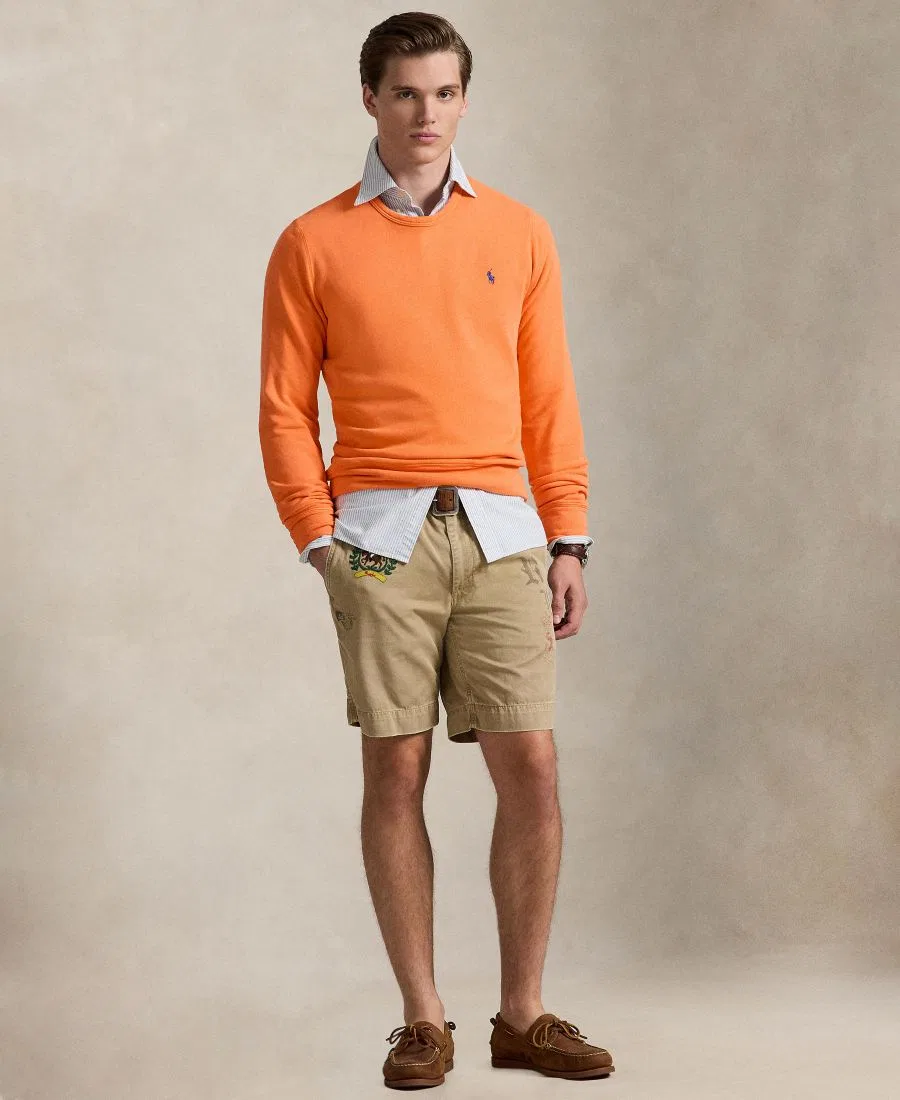 Мужская толстовка с длинными рукавами и круглым вырезом Polo Ralph Lauren, Resort Orange — фото 2