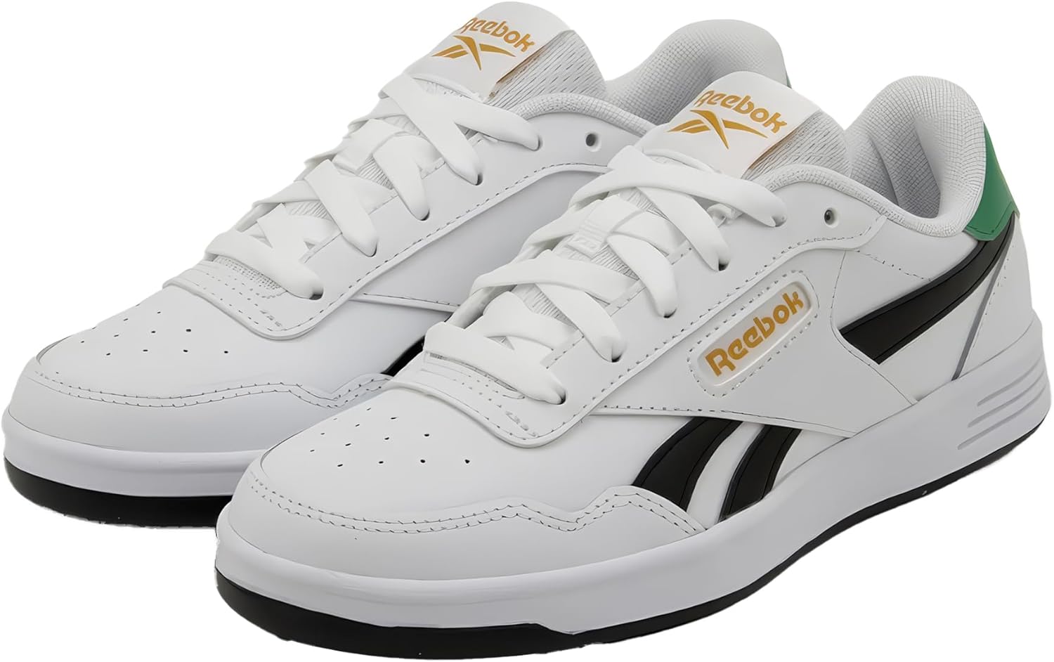Кроссовки Reebok Unisex-Adult Court Advance, белый/черный/зеленый — фото 2