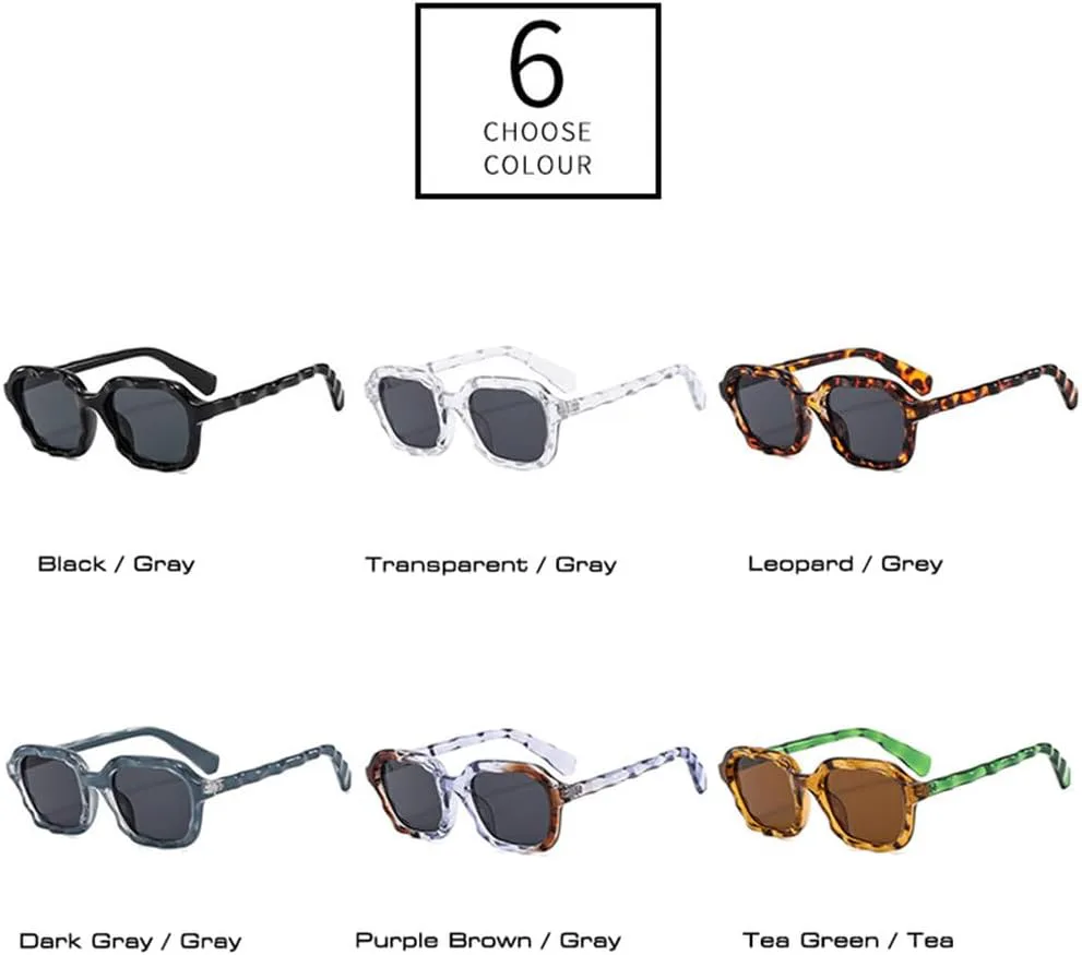 

Винтажные солнцезащитные очки необычной волнообразной формы для женщин, модные двухцветные, с защитой от УФ-излучения UV400, для мужчин HVTVTLA, Tea Green Tea