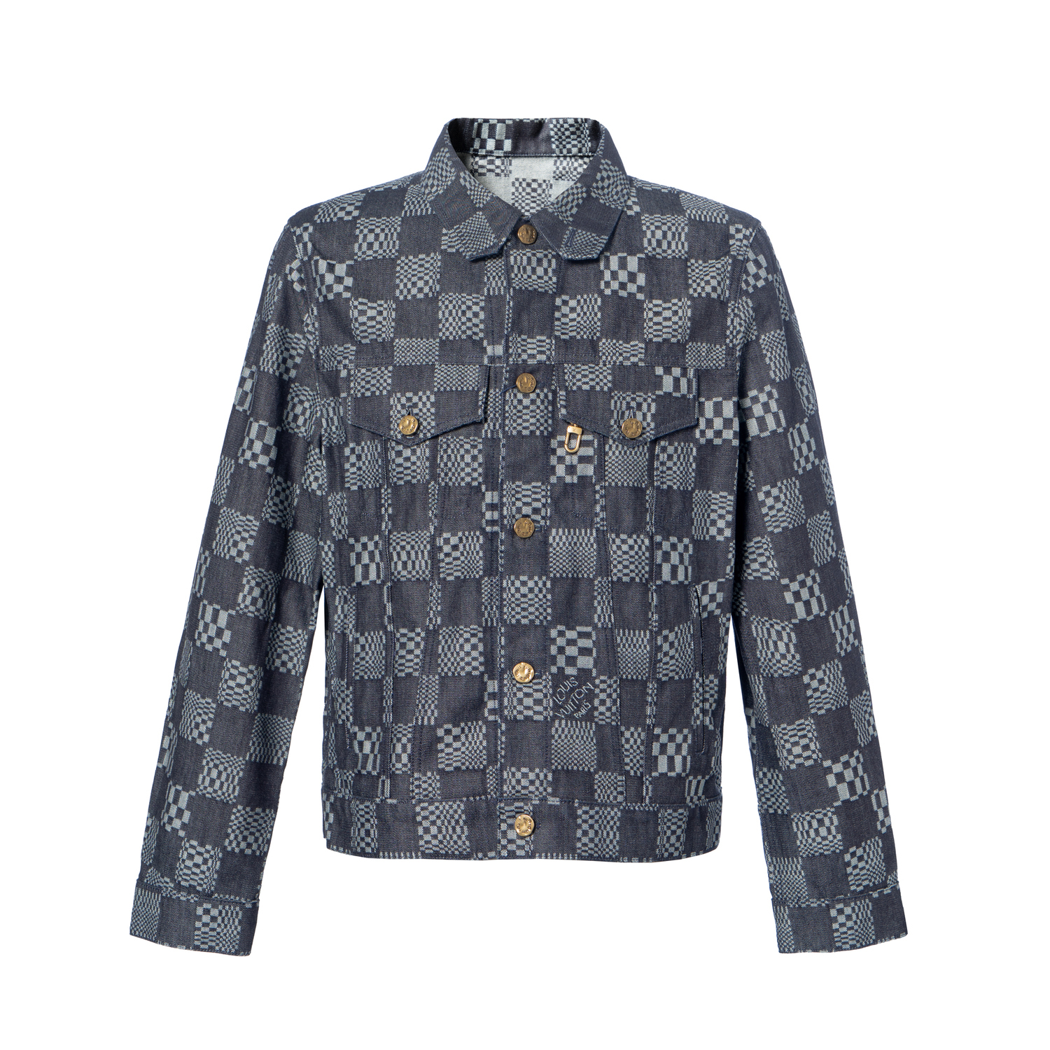 

Искаженная джимовая куртка Damier LOUIS VUITTON, Сумка для покупок в комплекте