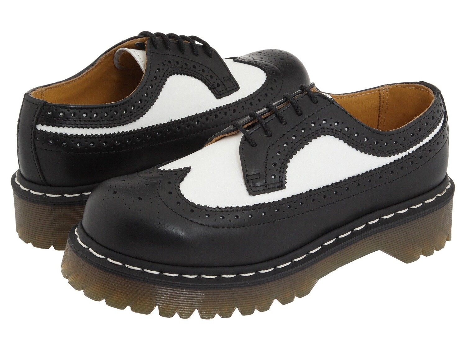 Оксфорды мужские Dr. Martens 3989 низкие кожаные, черный/белый — фото 3