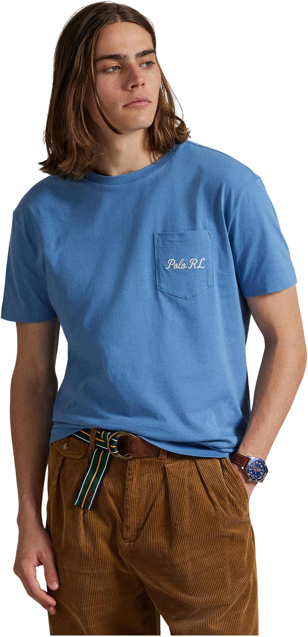 

Футболка Polo Ralph Lauren Classic Fit Polo Bear Jersey T-Shirt, цвет Hatteras Blue Heritage Bear