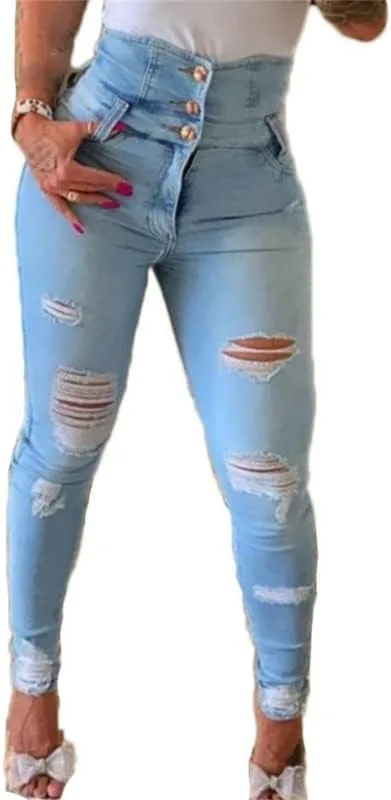 

Andongnywell женские джинсы с высокой талией и застежкой на пуговицах, модель Colombian Design, эффект подтяжки ягодиц, плюс-сайз, эластичные