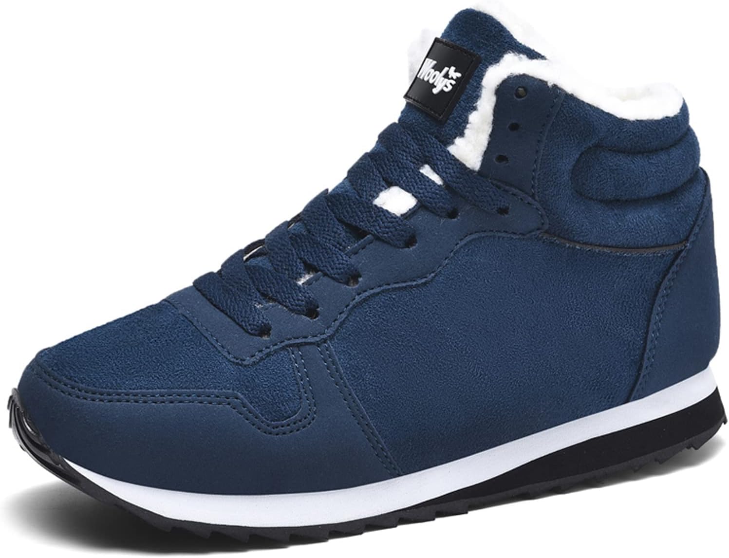 

Мужские зимние зимние ботинки для улицы, противоскользящие, утепленные рабочие ботинки Asifn, синий