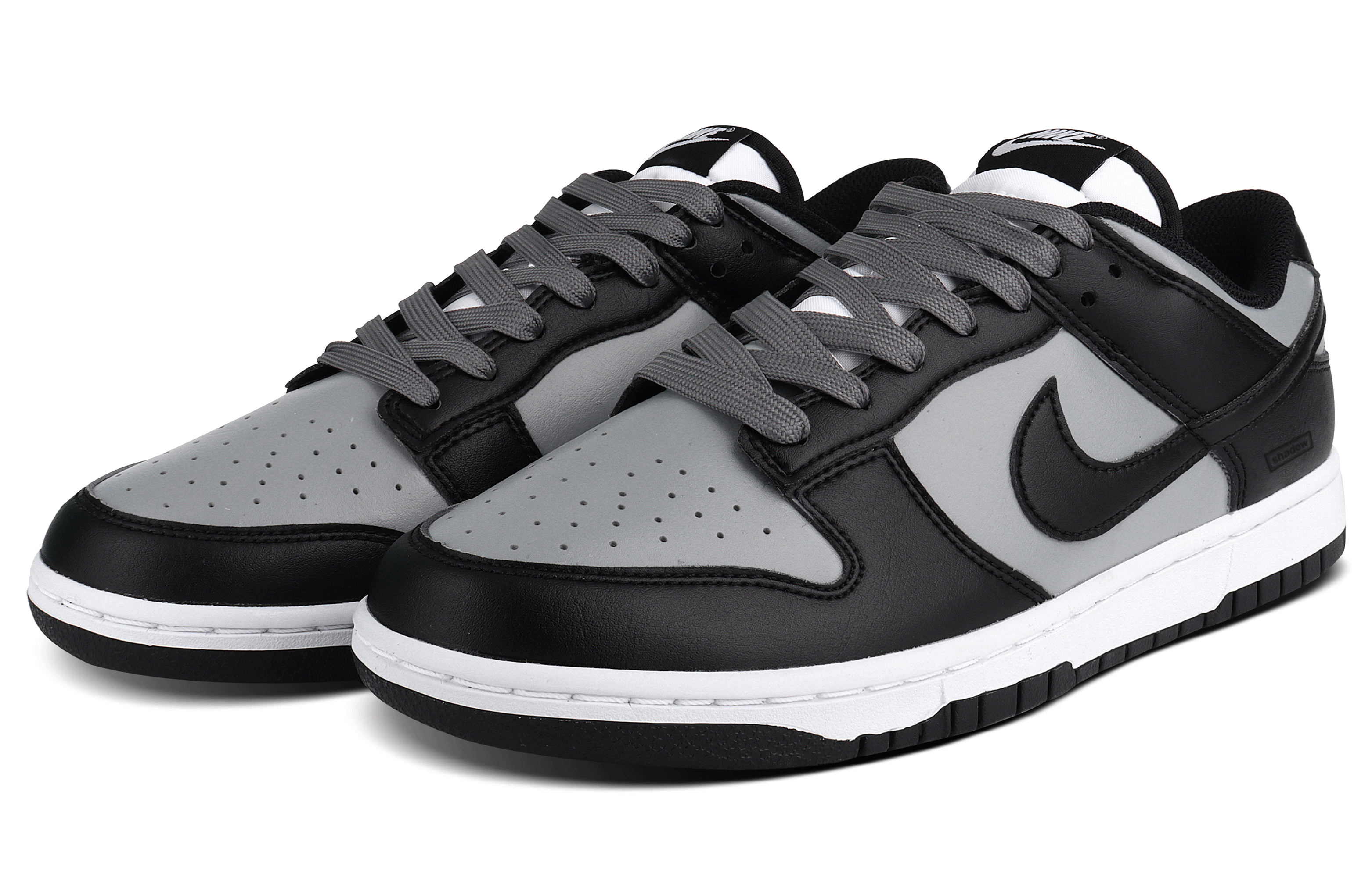 Nike кроссовки для скейтбординга Dunk Abrasion Resistant низкие Unisex черные белые серые — фото 4