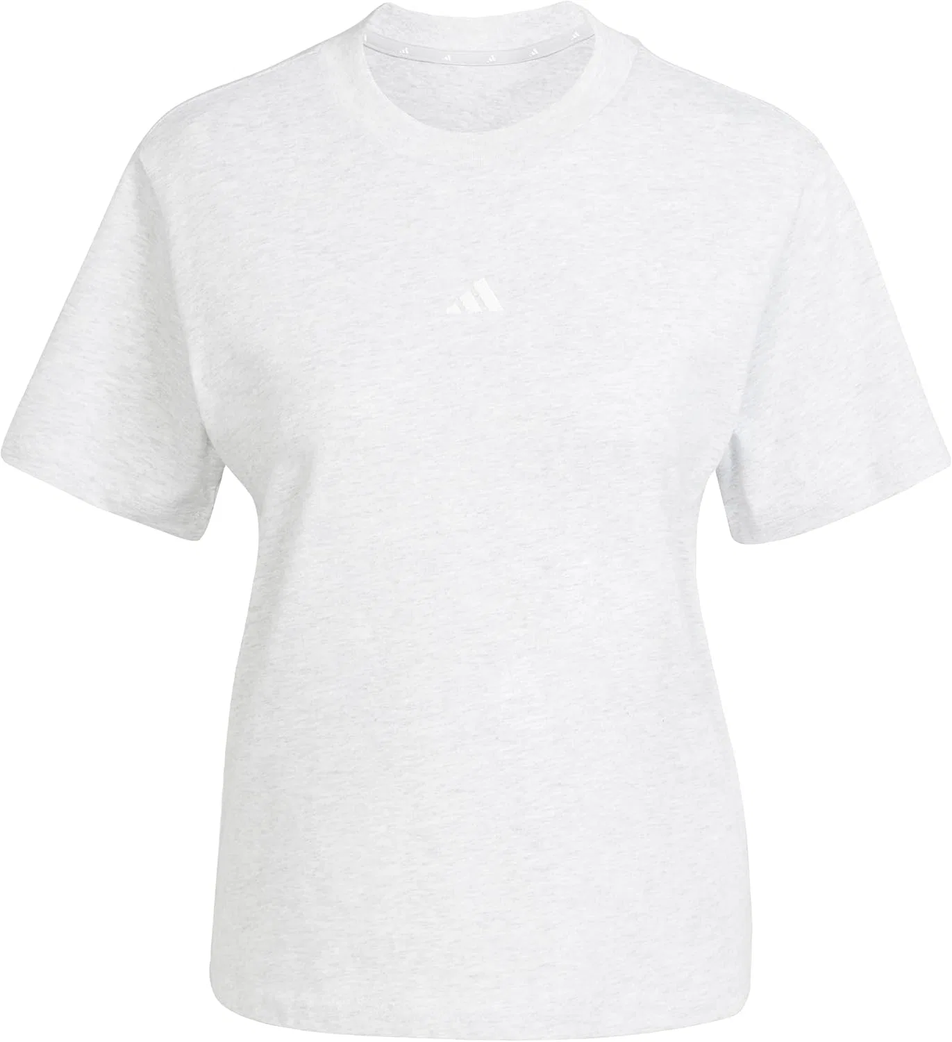 Футболка хлопковая adidas Light Grey Heather/White