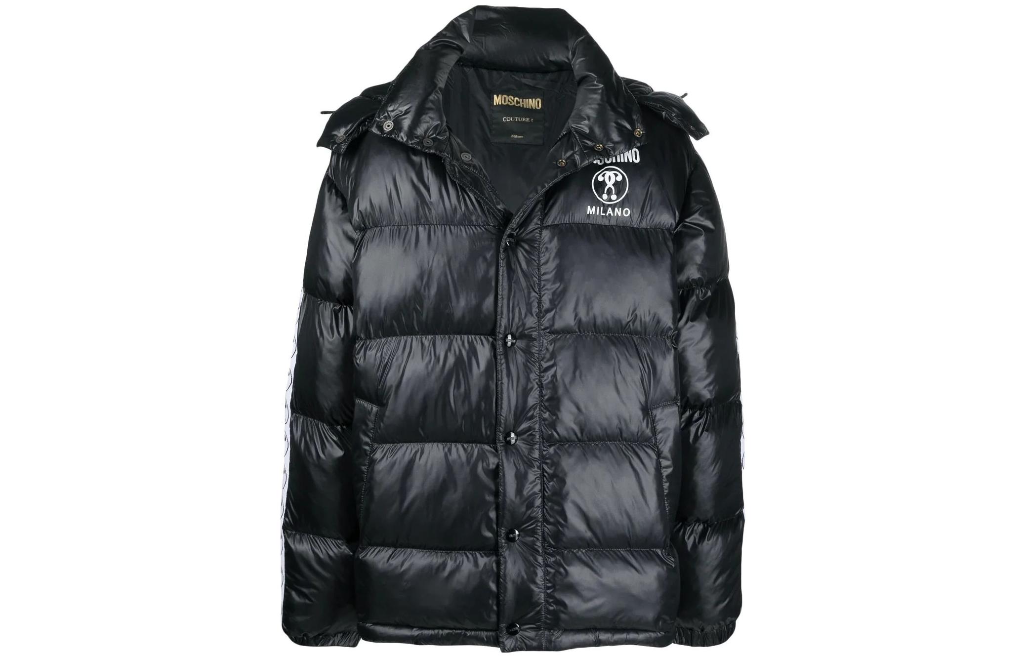 

MOSCHINO Утепленное пальто с капюшоном, Black