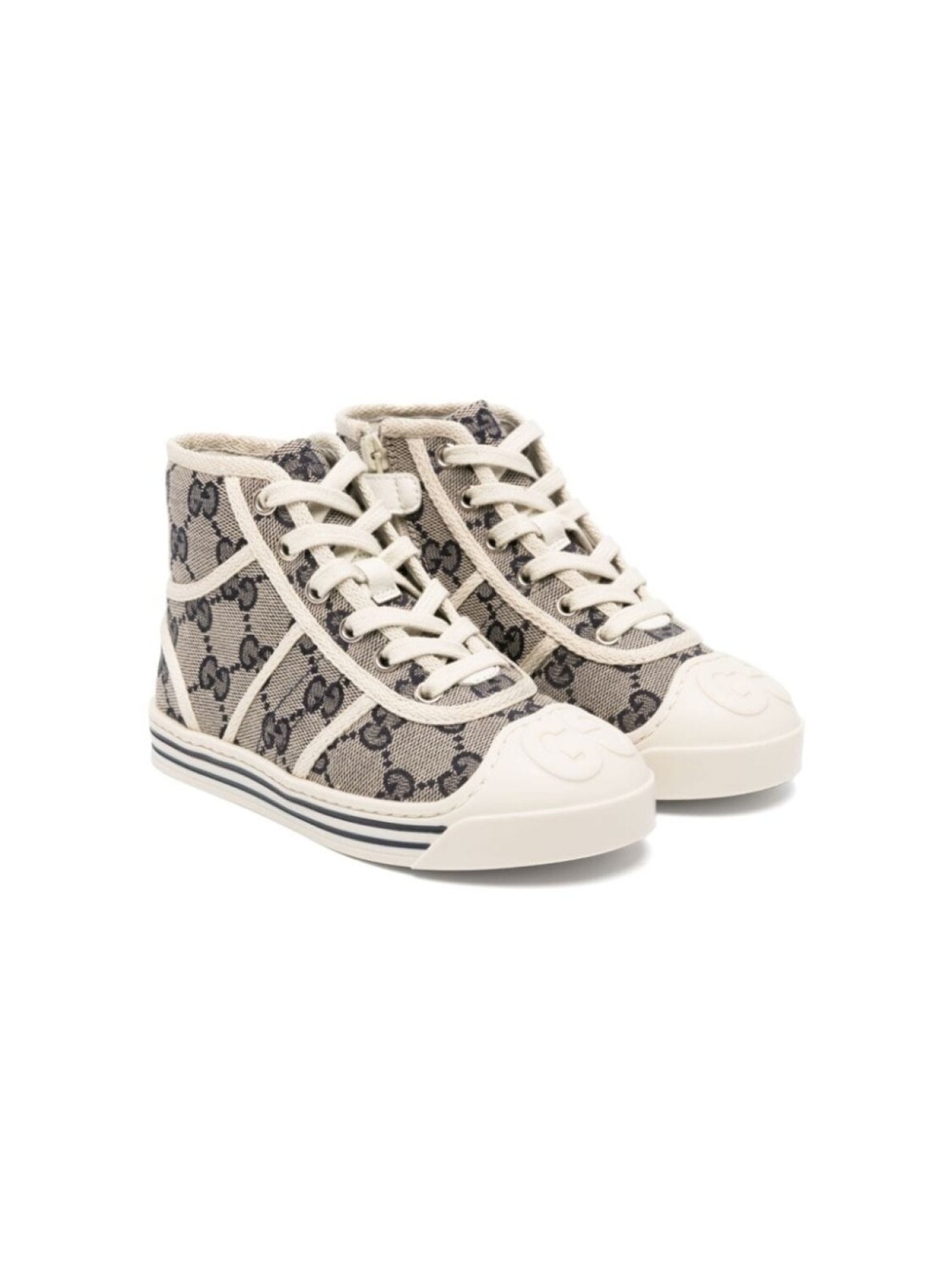 

Gucci Kids высокие кеды из канваса, нейтральный цвет