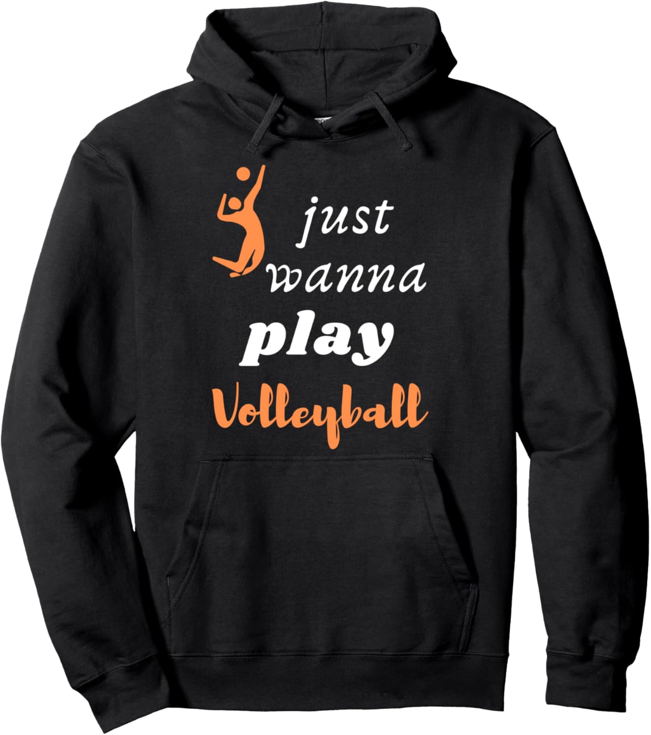 

Толстовка, Я просто хочу разработать толстовку для волейболиста Volleyball Sports Lovers Design Gifts, черный
