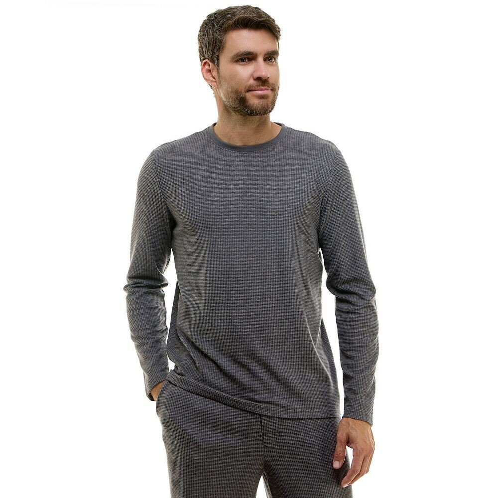 

Мужская пижама Sonoma Goods For Life из вафельной ткани с длинными рукавами, цвет Medium Grey