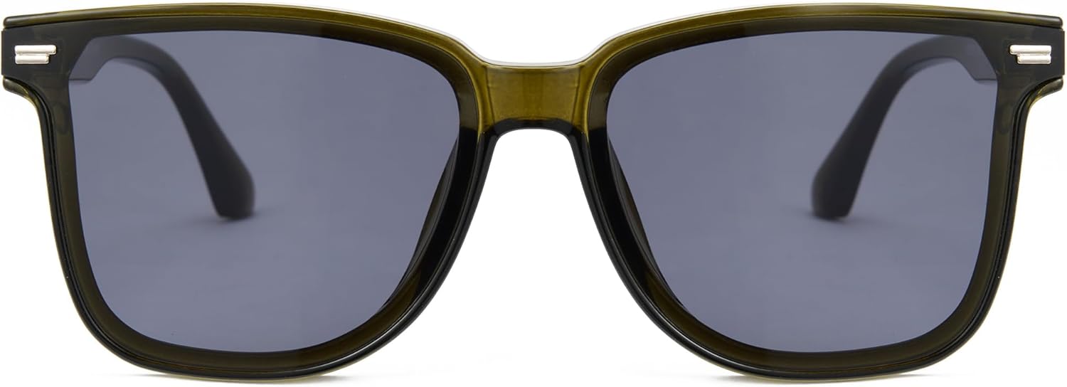 

Солнцезащитные очки Cyxus Trendy Square для женщин и мужчин, классические модные солнцезащитные очки с защитой UV400, модель 1160, 02-translucent Green Frame-grey Lens