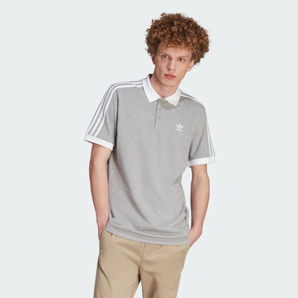 

Поло Adidas Adicolor Classics Three Stripes Polo Shirt, цвет Medium Grey Heather