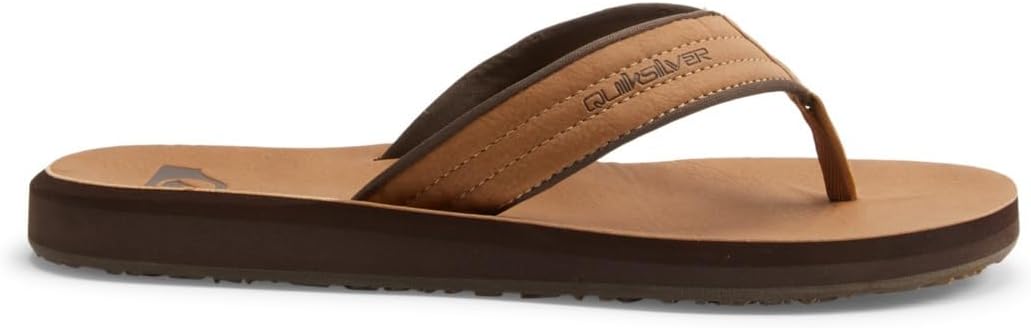 Мужские сандалии Quiksilver Carver из нубука с трехточечным креплением, Tan Pattern 1 — фото 2