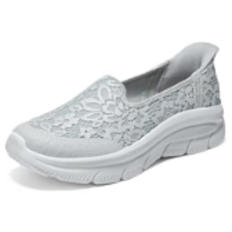 Современные удобные женские повседневные туфли женские светло-серые Skechers — фото 3