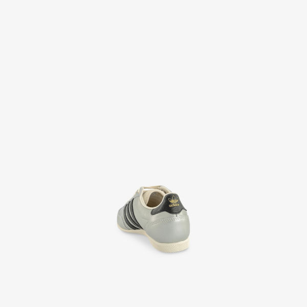 Кроссовки кожаные Adidas Japan, серый / черный — фото 4