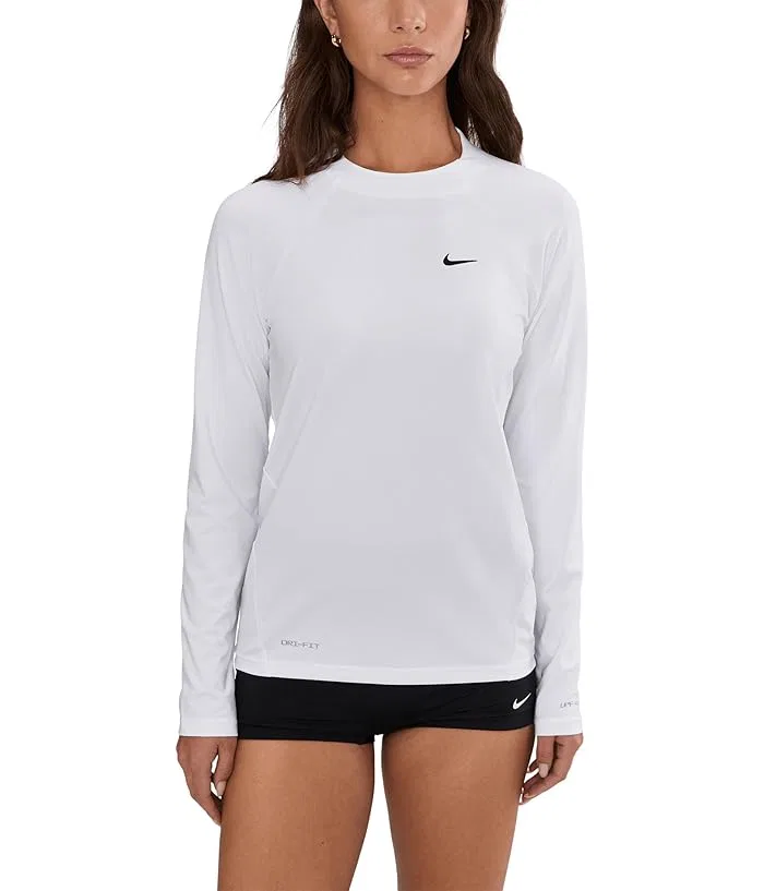 Футболка Dri-FIT UV Long Sleeve Hydroguard Nike, White — фото 2