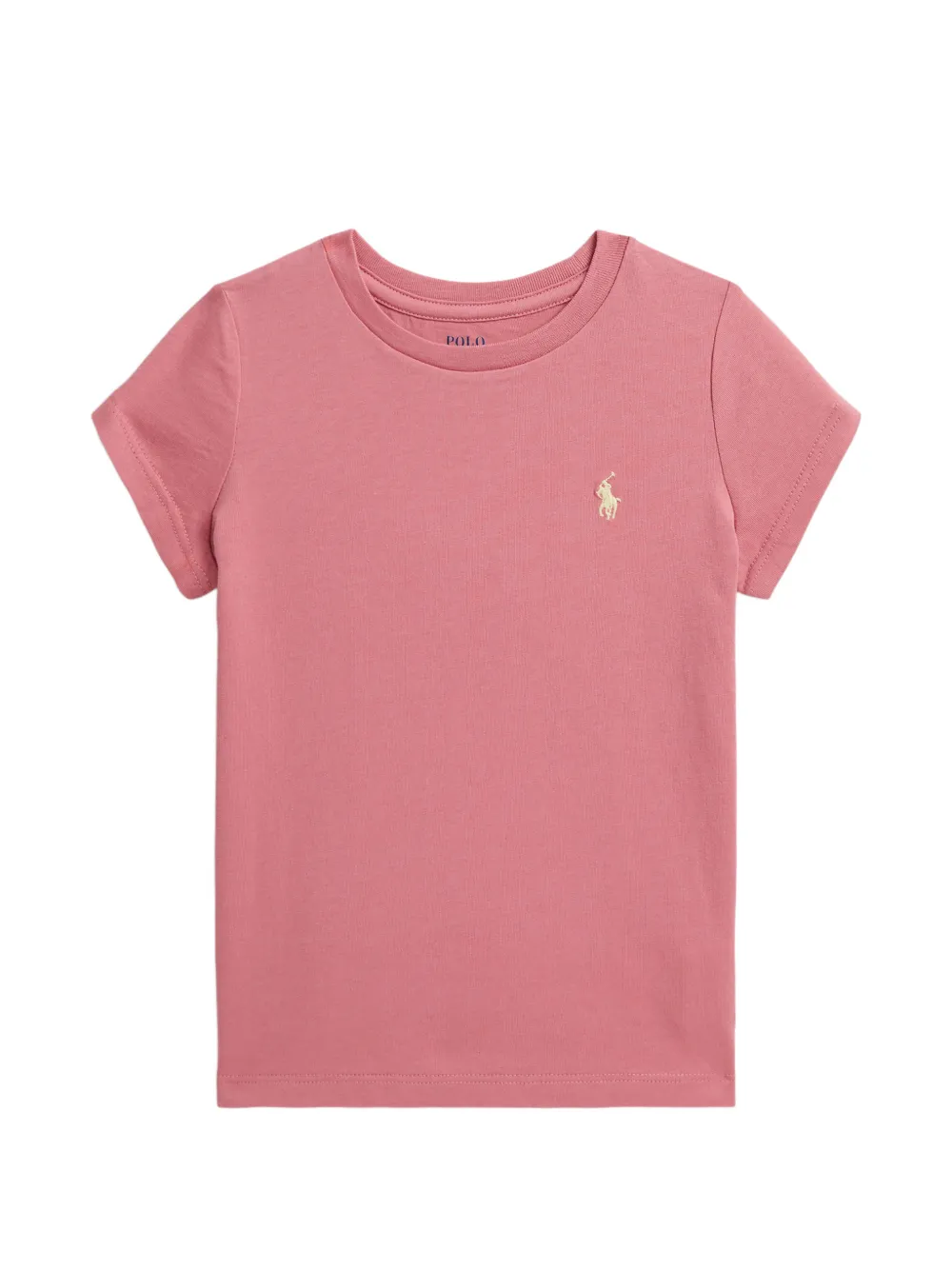 

Футболка с вышитым логотипом Polo Ralph Lauren Kids, розовый