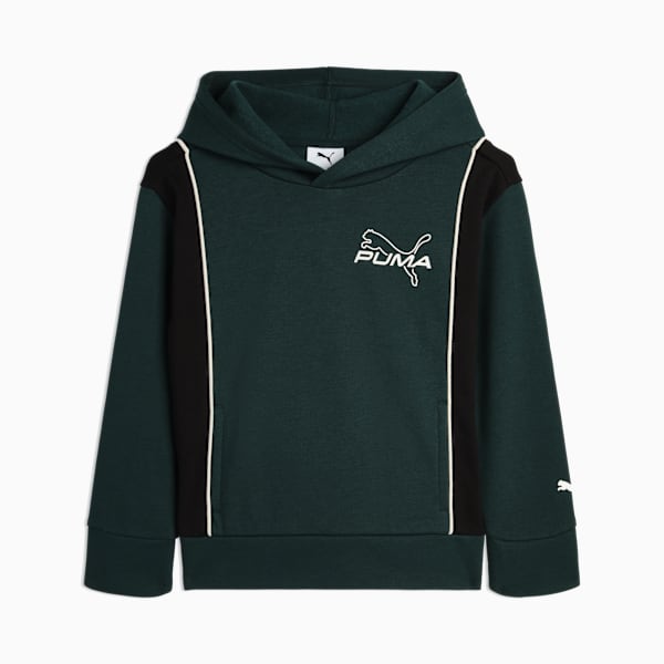 

Детская флисовая толстовка с капюшоном Speed Squad Puma, зеленый