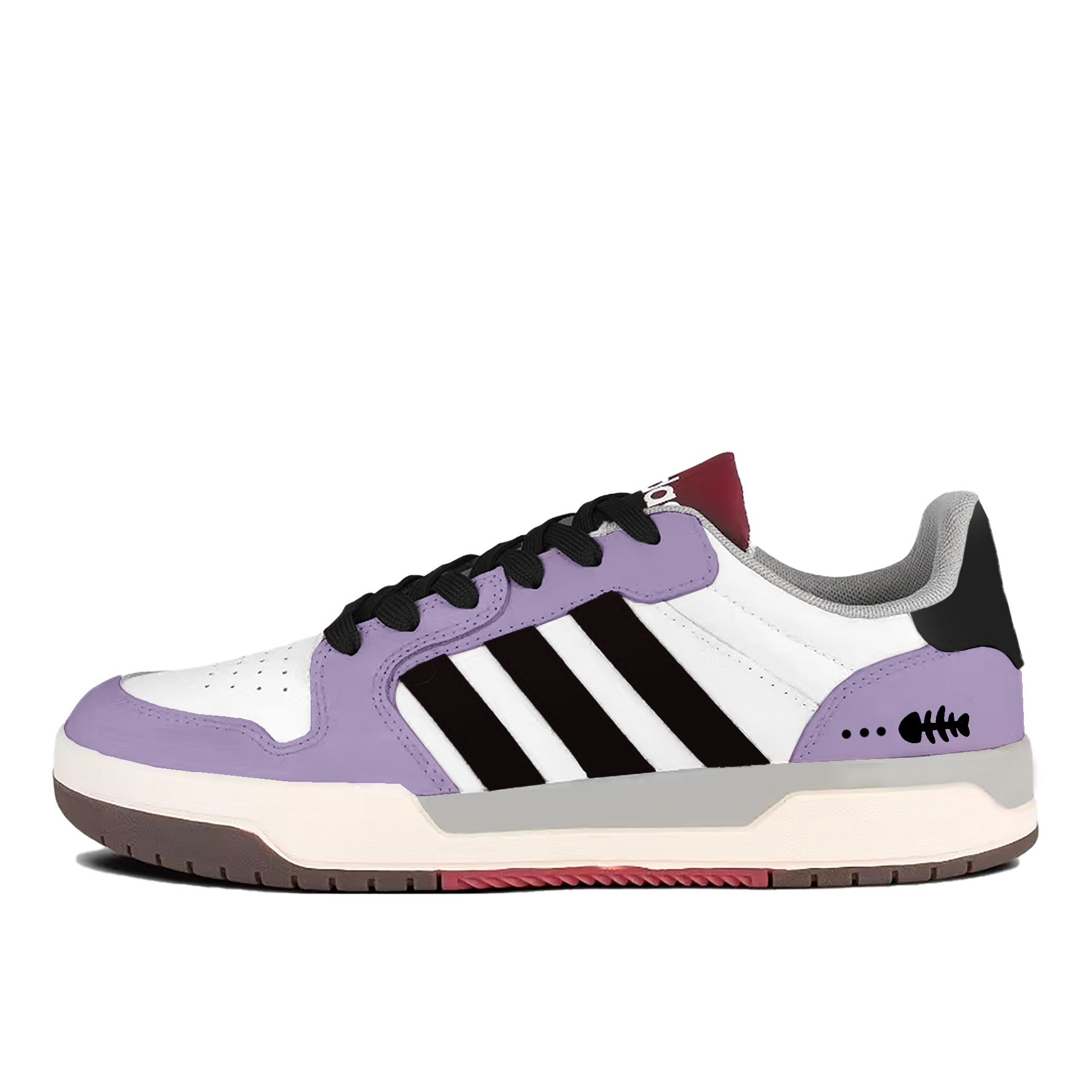 

Adidas Neo Кроссовки для скейтбординга Entrap Black Purple Cool Trace с противоскользящим и износостойким покрытием, низкие, унисекс