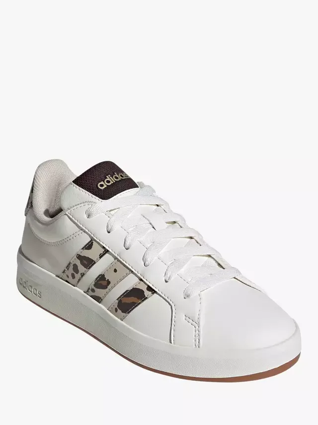 Детские кроссовки Grand Court 30, белые/разноцветные adidas — фото 2