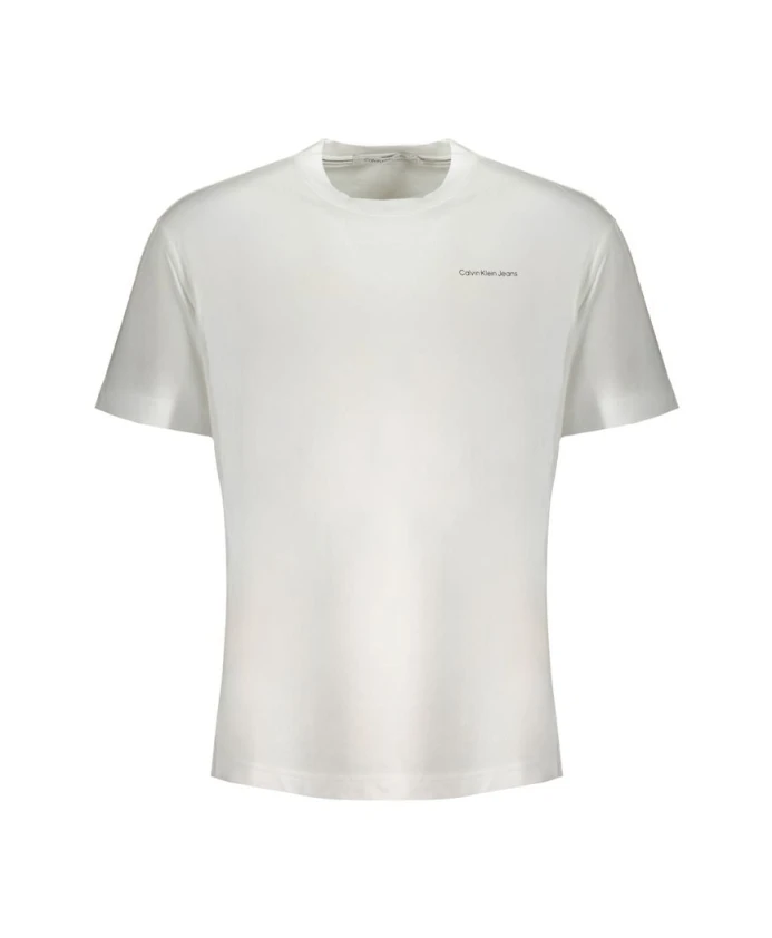 

Белая хлопковая футболка с логотипом Calvin Klein, белый