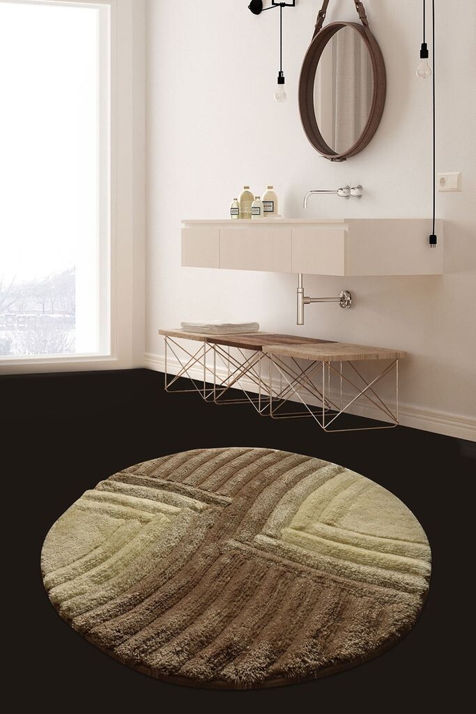 

HANAH Home Коврик для ванной, коврик для ванной, коврик для ванной, коврик для ванной, нескользящий, разноцветный, Д: 90 см 359CHL1683, мультиколор