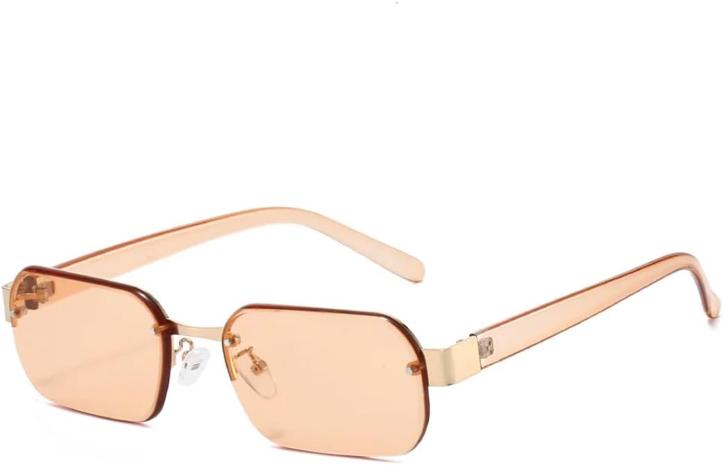 

Солнцезащитные очки с защитой UV400 | Маленькая оправа, линзы конфетного цвета | Для женщин и мужчин, для занятий спортом на открытом воздухе и путешествий DSVIGF, Gold Champagne