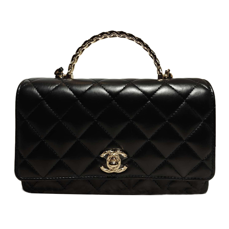 

Сумка через плечо WOC из кожи, черная CHANEL