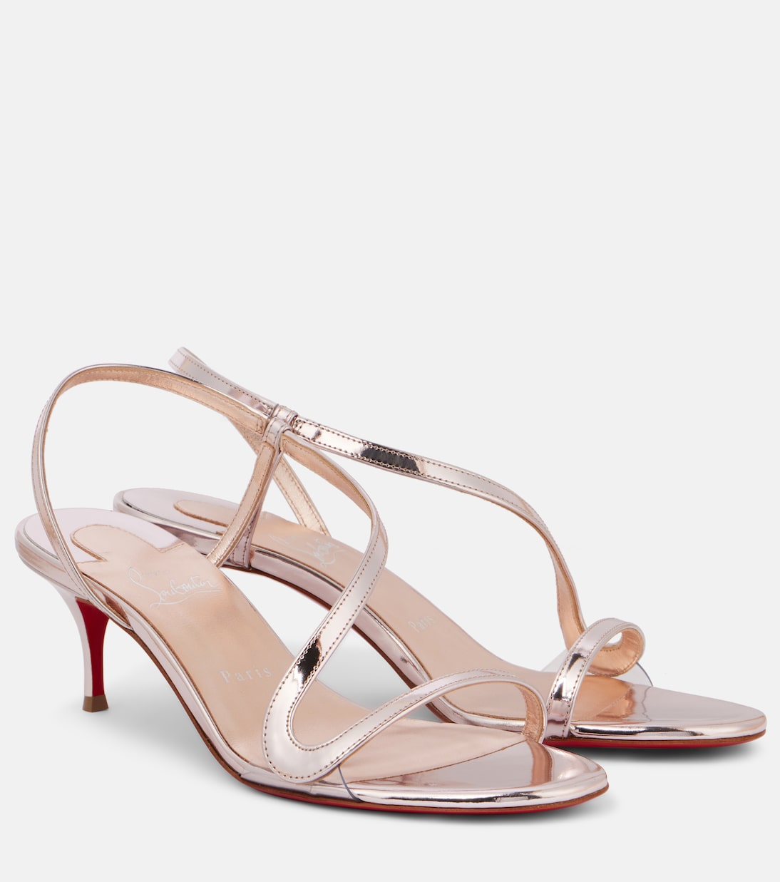 Розали металлик кожаные сандалии Christian Louboutin, Vintage Rose/Lin Vintage Rose