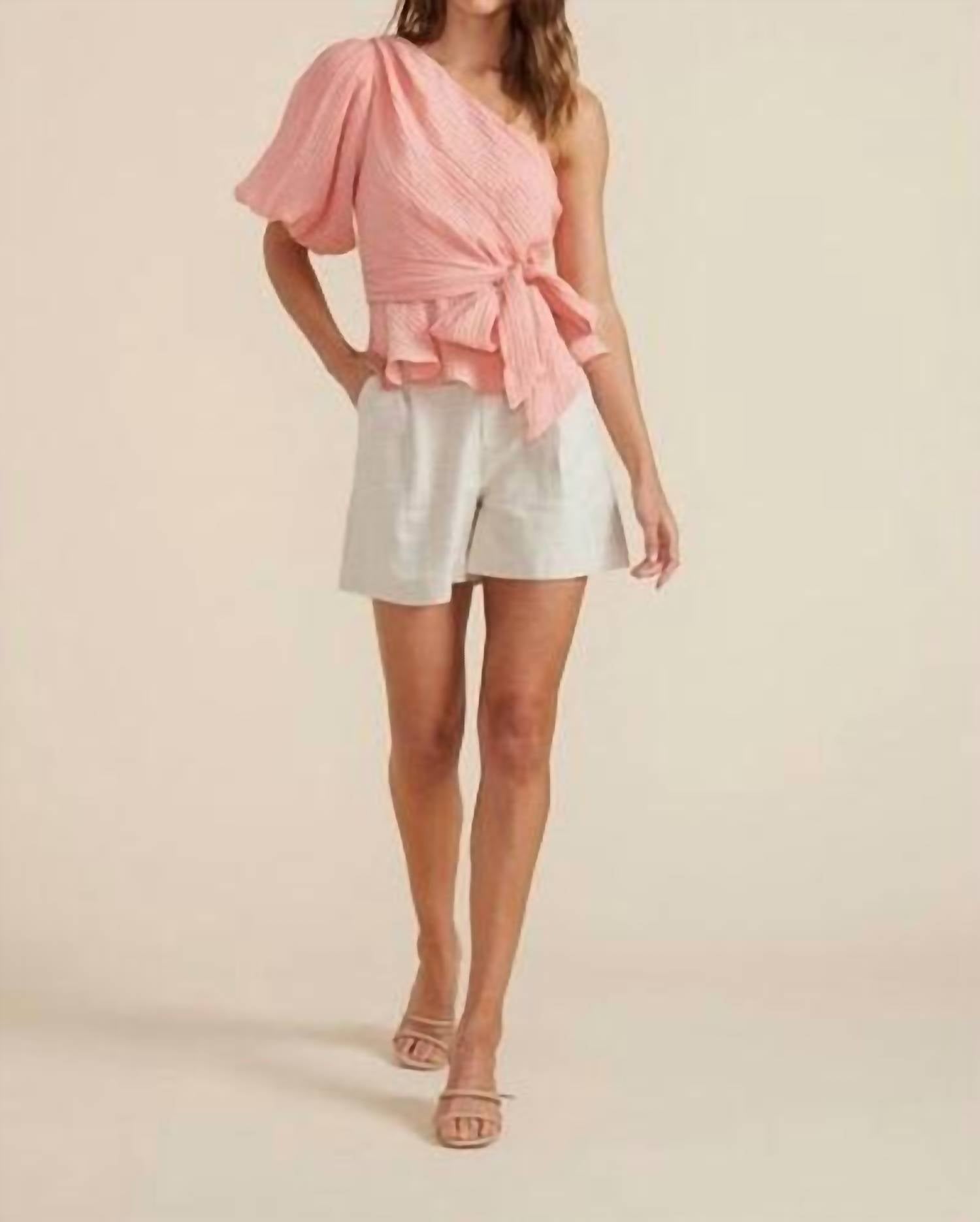 

Топ на одно плечо Vera в розовом цвете MINKPINK