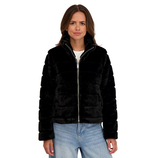 

Женская реверсивная куртка на молнии с искусственным мехом Sebby Collection, Black