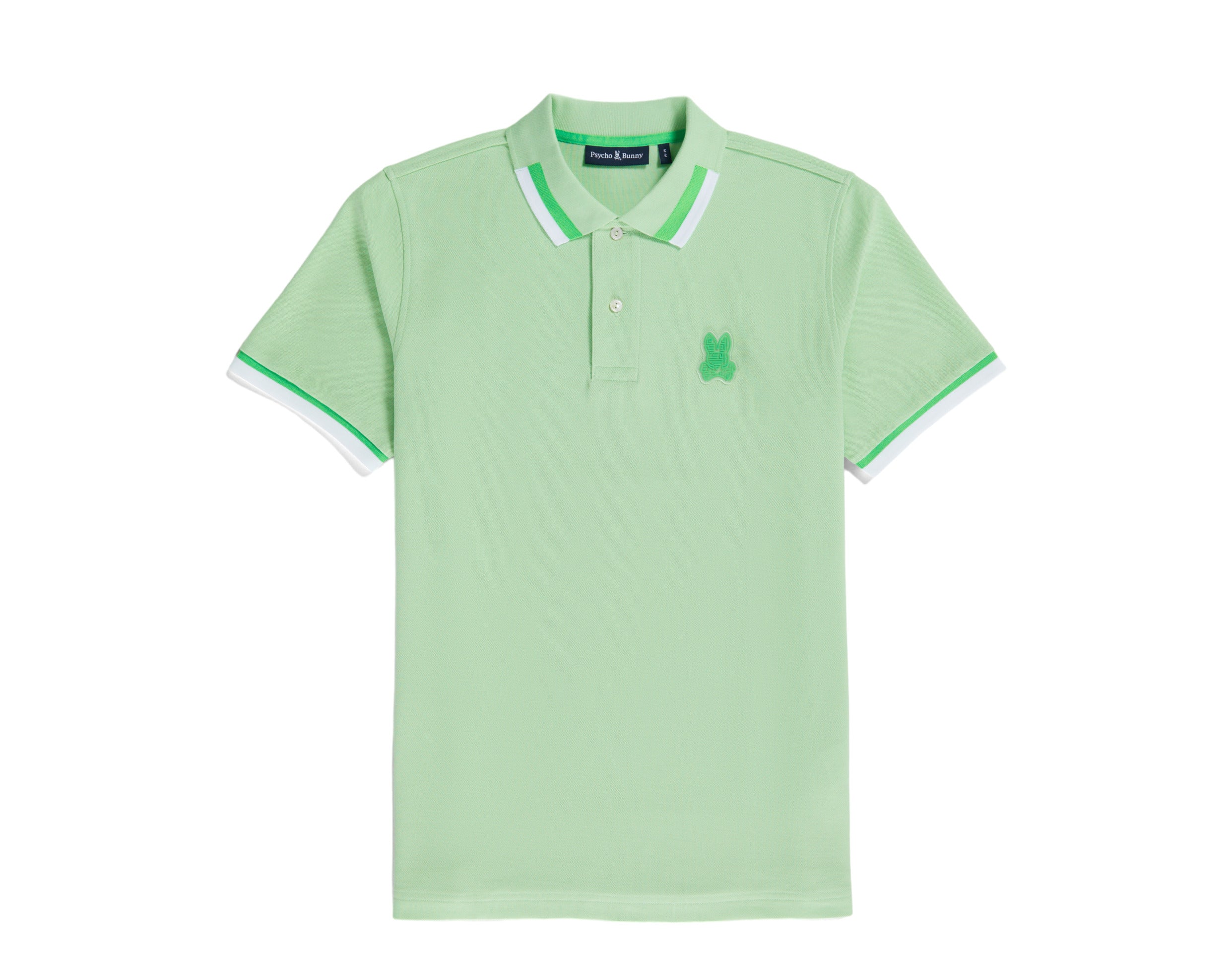 

Мужское модное поло Psycho Bunny Icy Mint Pisani Pique B6K731X1PC-CMT