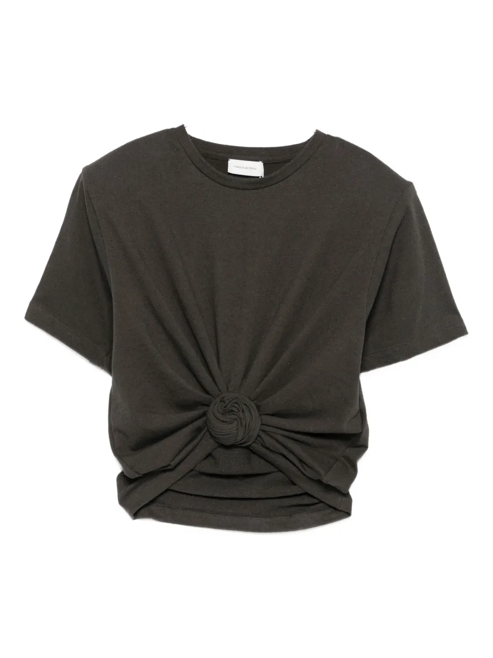 

Футболка с цветочным принтом Magda Butrym, серый