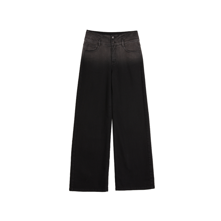 

ELLE Джинсы женские Denim Black утепленные широкие брюки