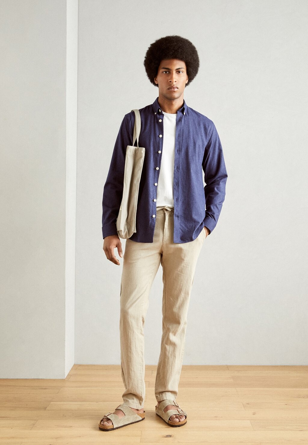 

Рубашка MÉLANGE BRUSHED Lindbergh, темно-синий