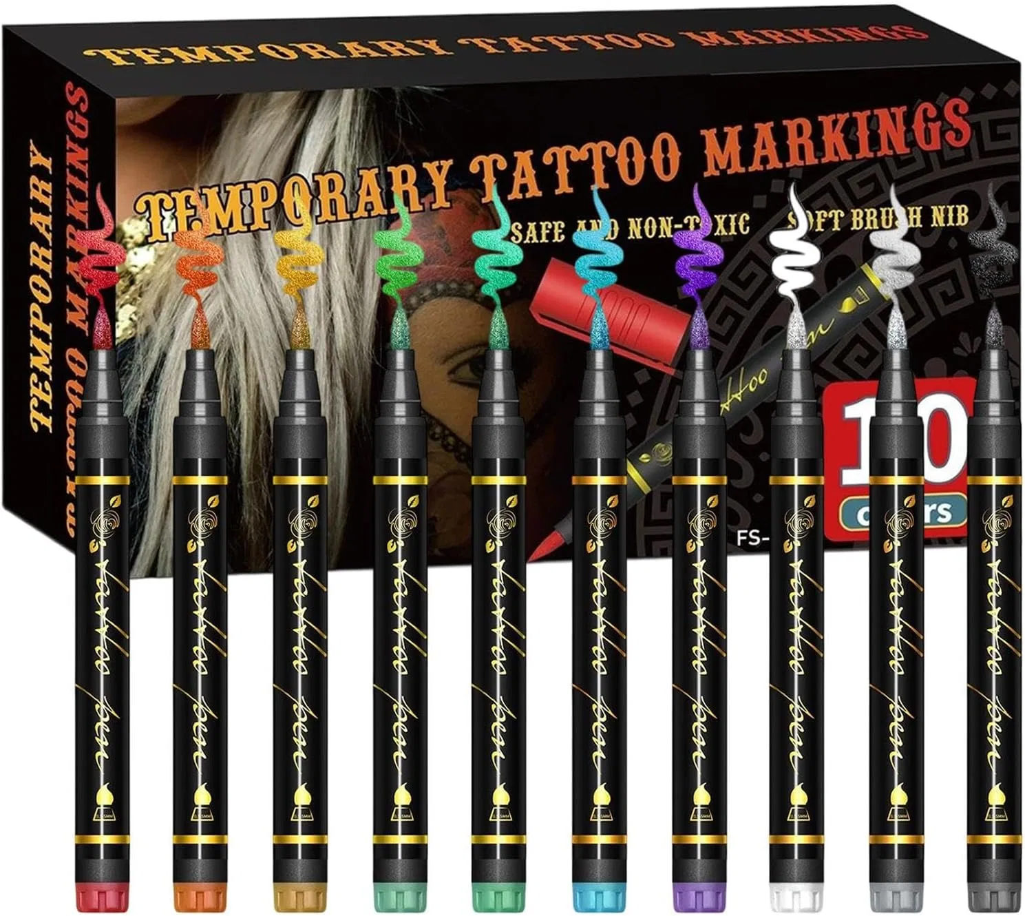 Маркеры для тела 10 цветов Body Markers