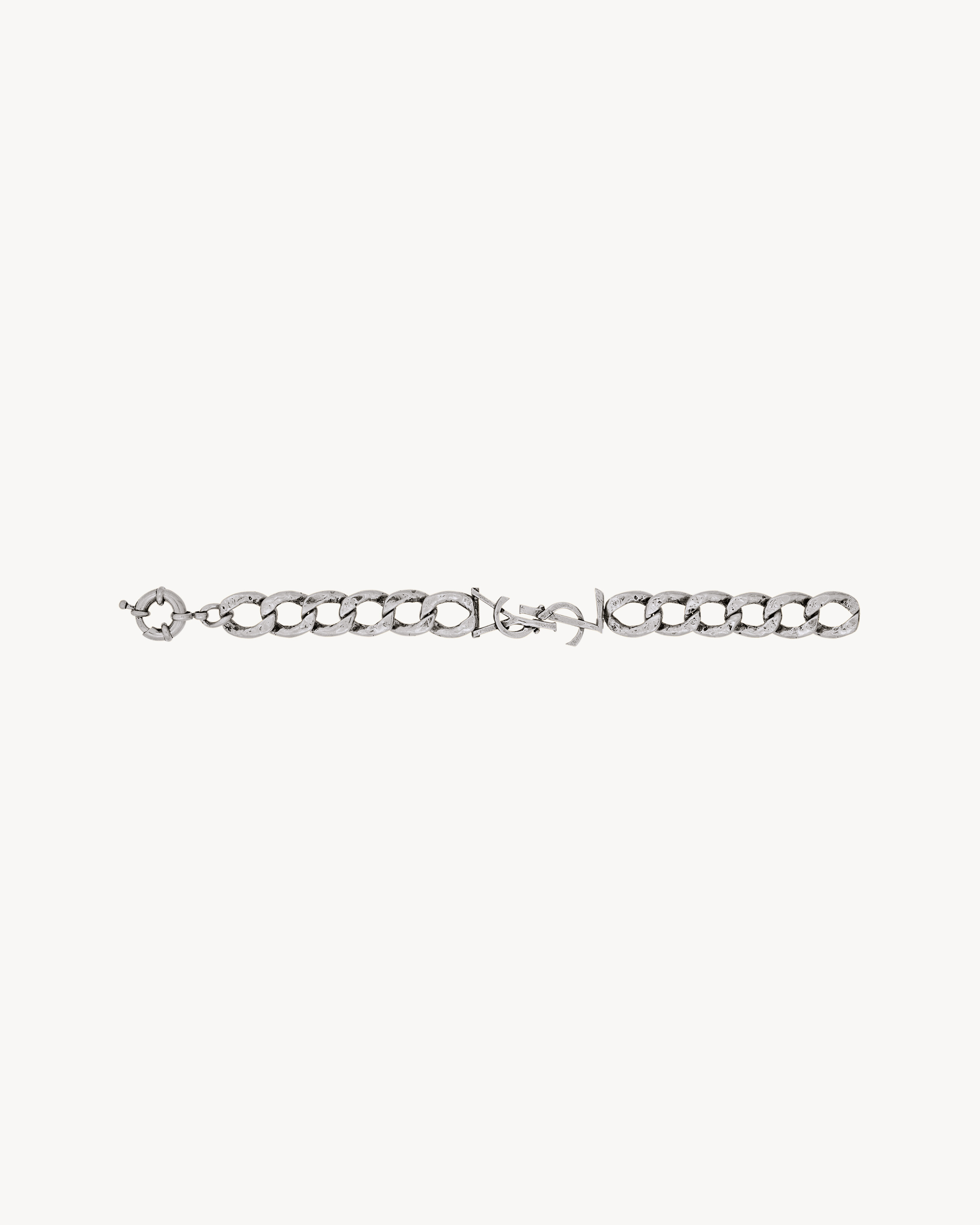 Браслет-цепочка CASSANDRE из металла Saint Laurent, серебро — фото 2