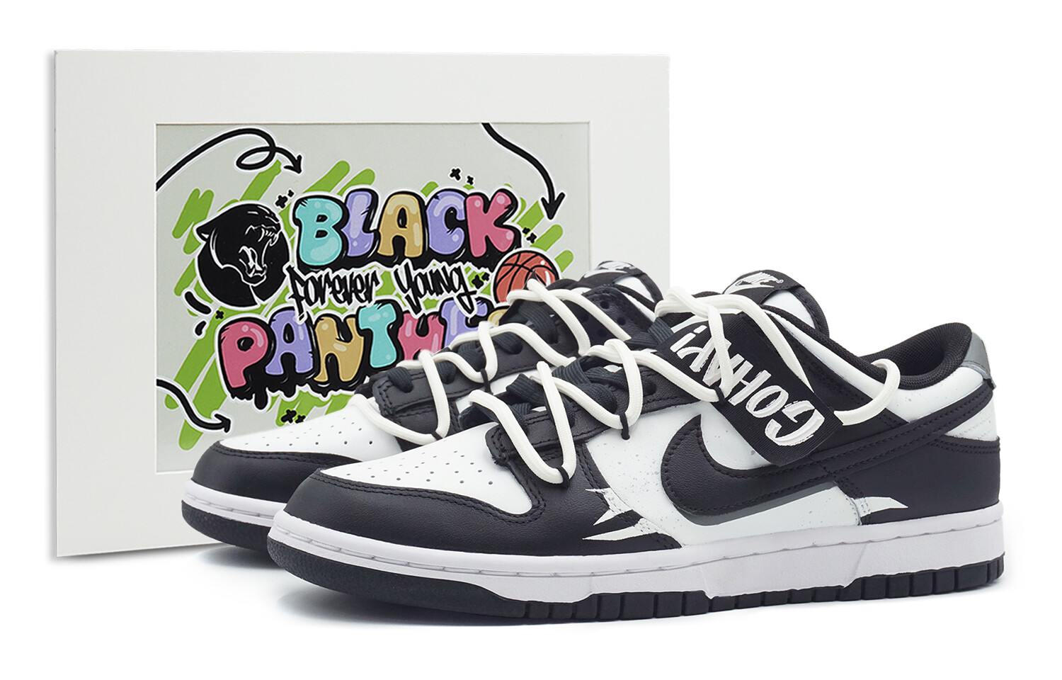 

Кроссовки Nike Dunk Skateboard Shoes Women's Low-Top Black White