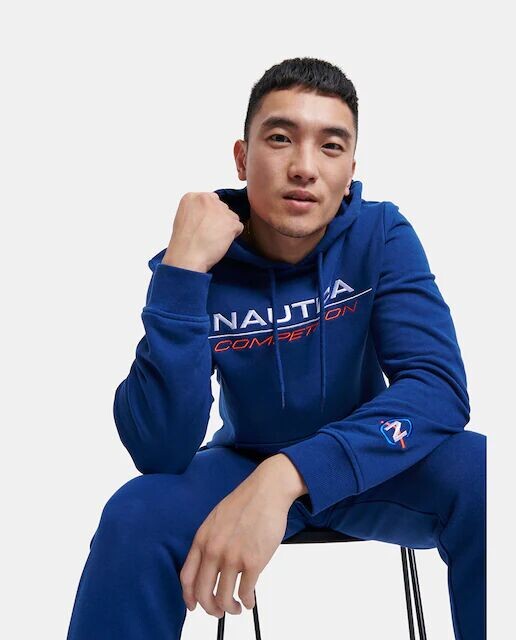 

Мужская толстовка с капюшоном и рисунком спереди Nautica, синий