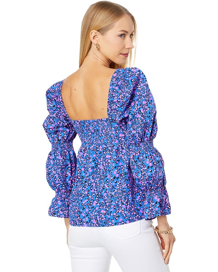 

Топ Lilly Pulitzer Preslee Long Sleeve Top, цвет Blue Flare Growl and Prowl