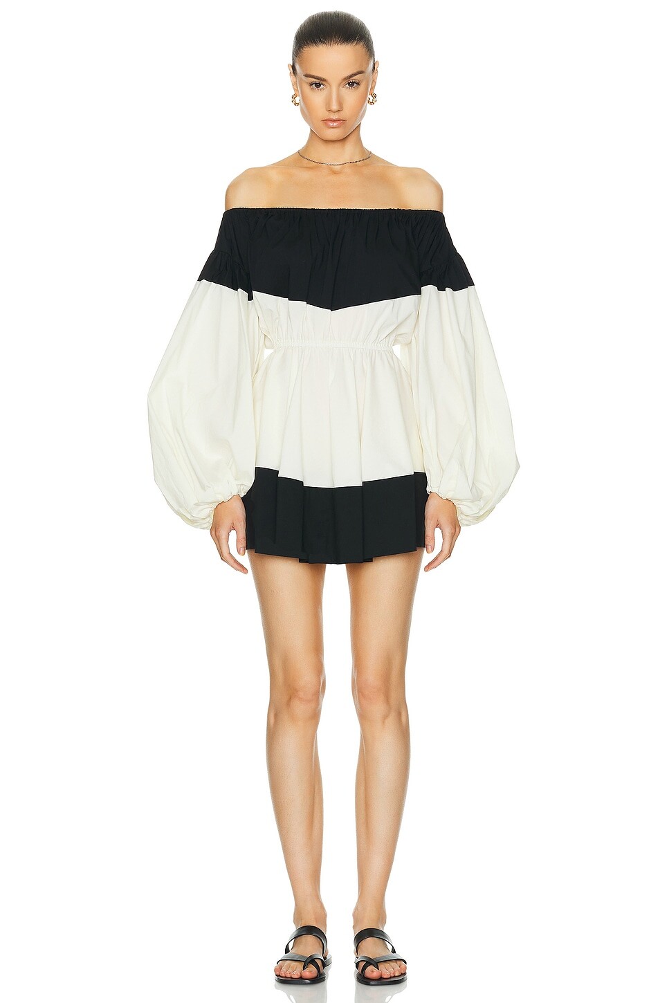 

Платье Марли Caroline Constas, цвет Black & Off White
