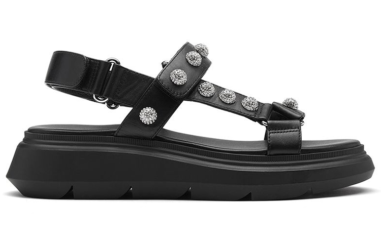 SW One Strap Sandals Women's Black Stuart Weitzman — фото 2