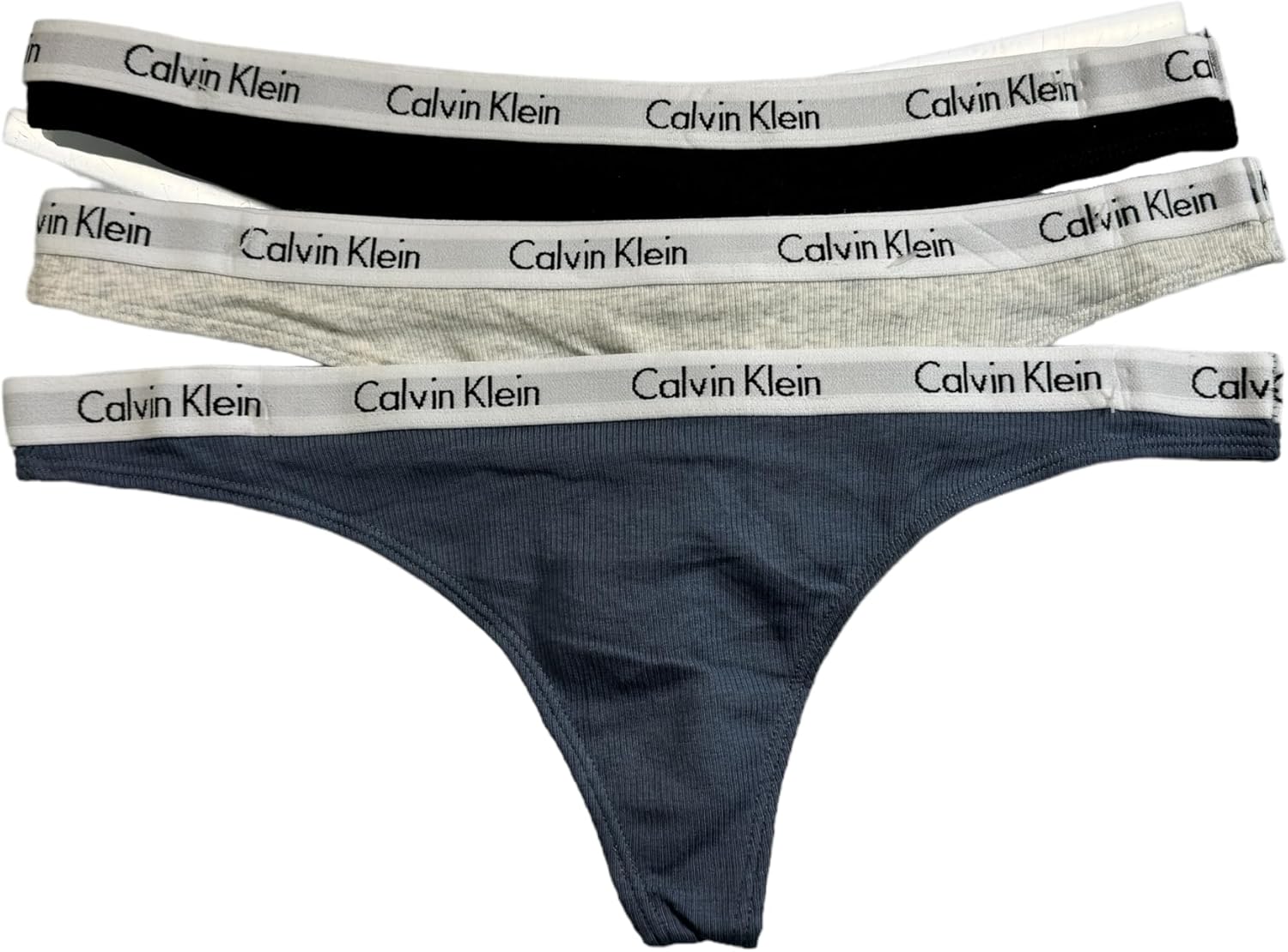 Женские хлопковые стринги Calvin Klein Carousel Logo Multipack, Black(Qp3267-421)/Ho_B