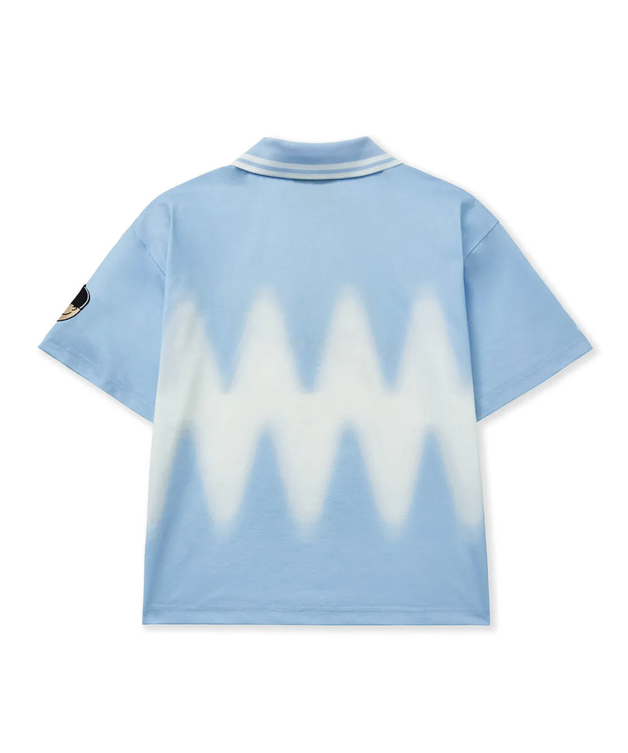 Детская футболка Kids Dyeing Collar, небесно-голубая, от Brownbreath Kids — фото 3