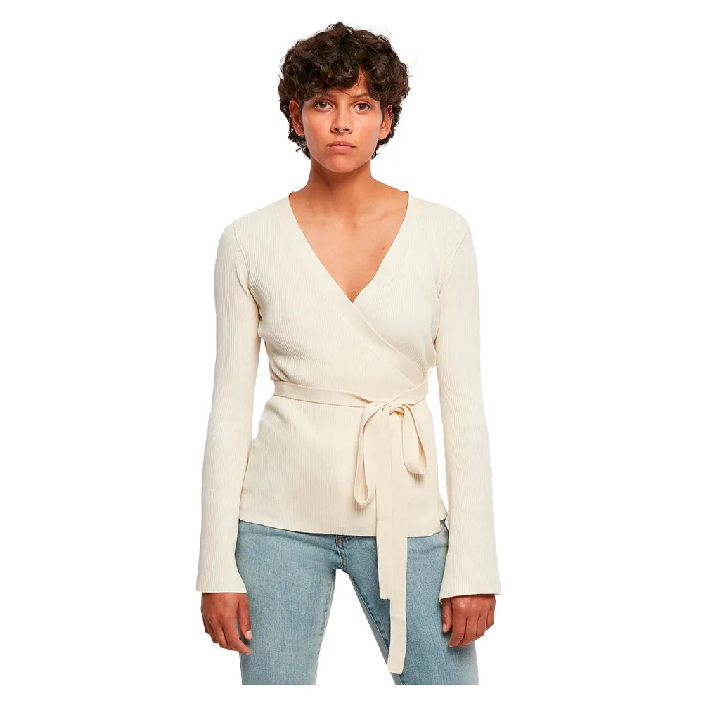 

Кардиган Urban Classics Rib Knit Wrapped, бежевый